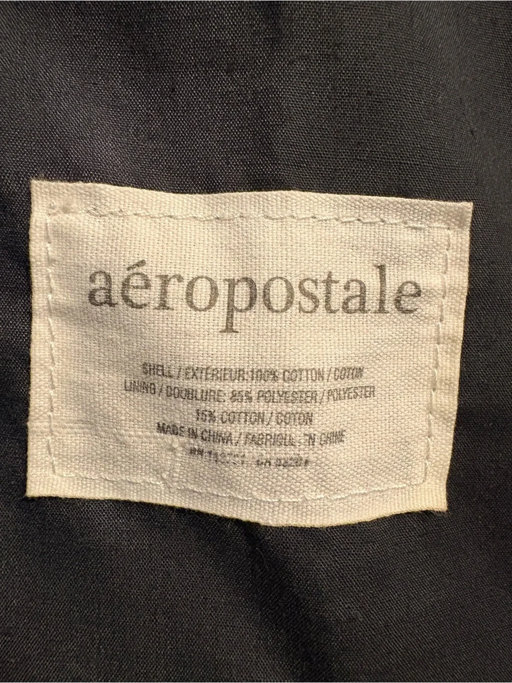 Aeropostale grey Canvas Tote with White Logo Print vintage